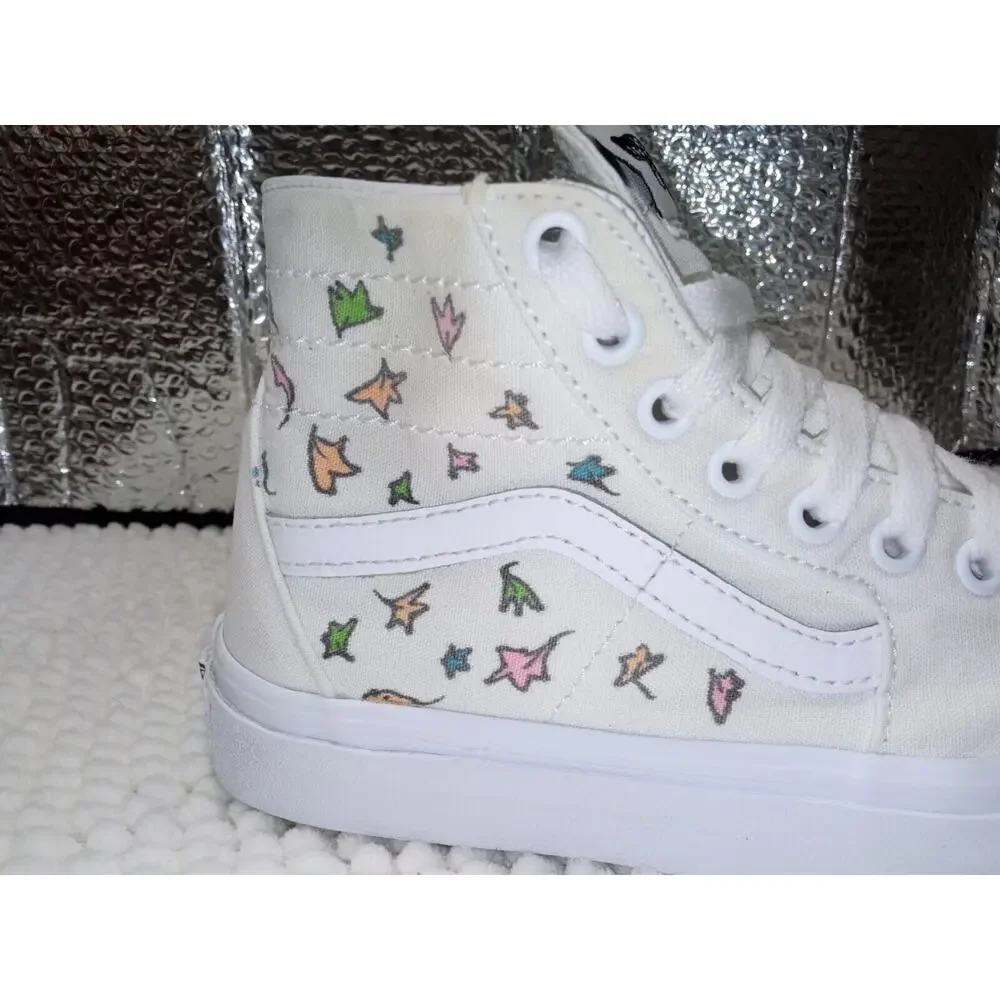 VANS Sk8-Hi Tapered High Top White Women Canvas Sneakers Skate Size M 5.5 W 7
